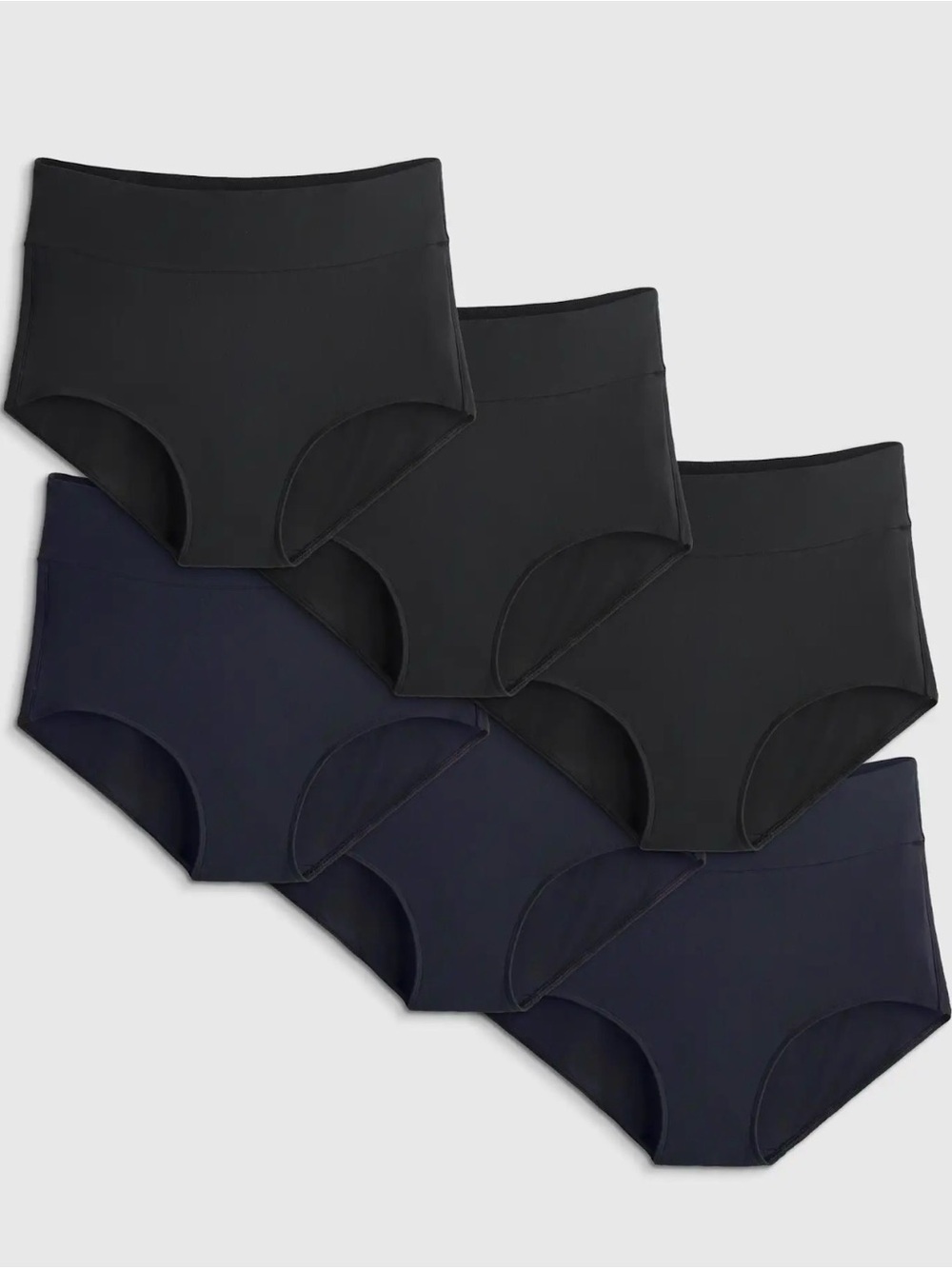 Quince Women's Panties Pack - 6 Black High-Waist Briefs